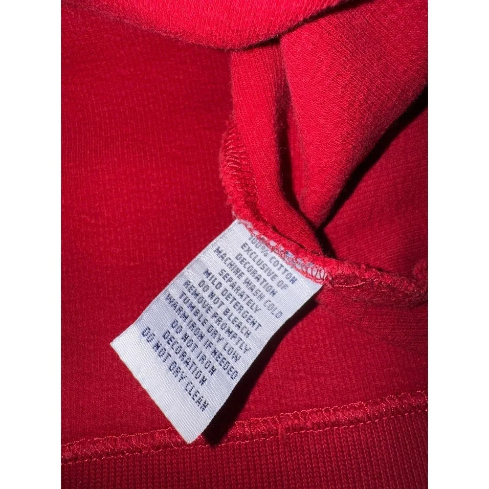 Polo Ralph Lauren Mens Red Quarter Zip Pullover‎ Cotton Sweater Large Navy Pony